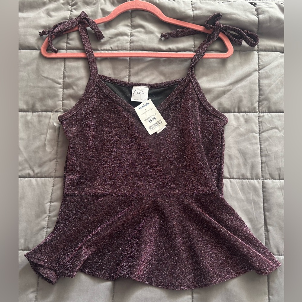 Glittery Purple Women's Top